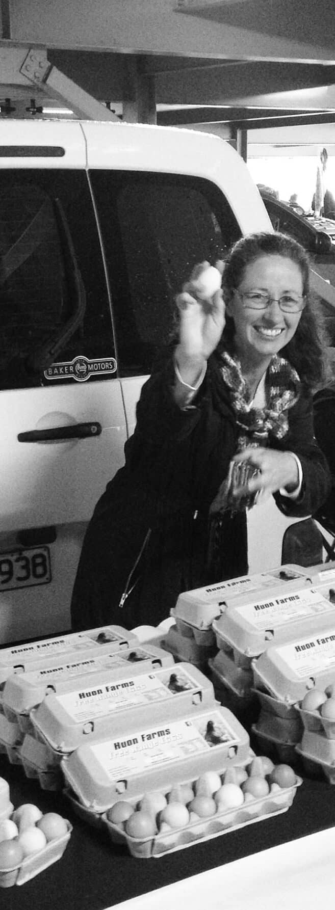 Me at the local Rotary Market Selling Eggs