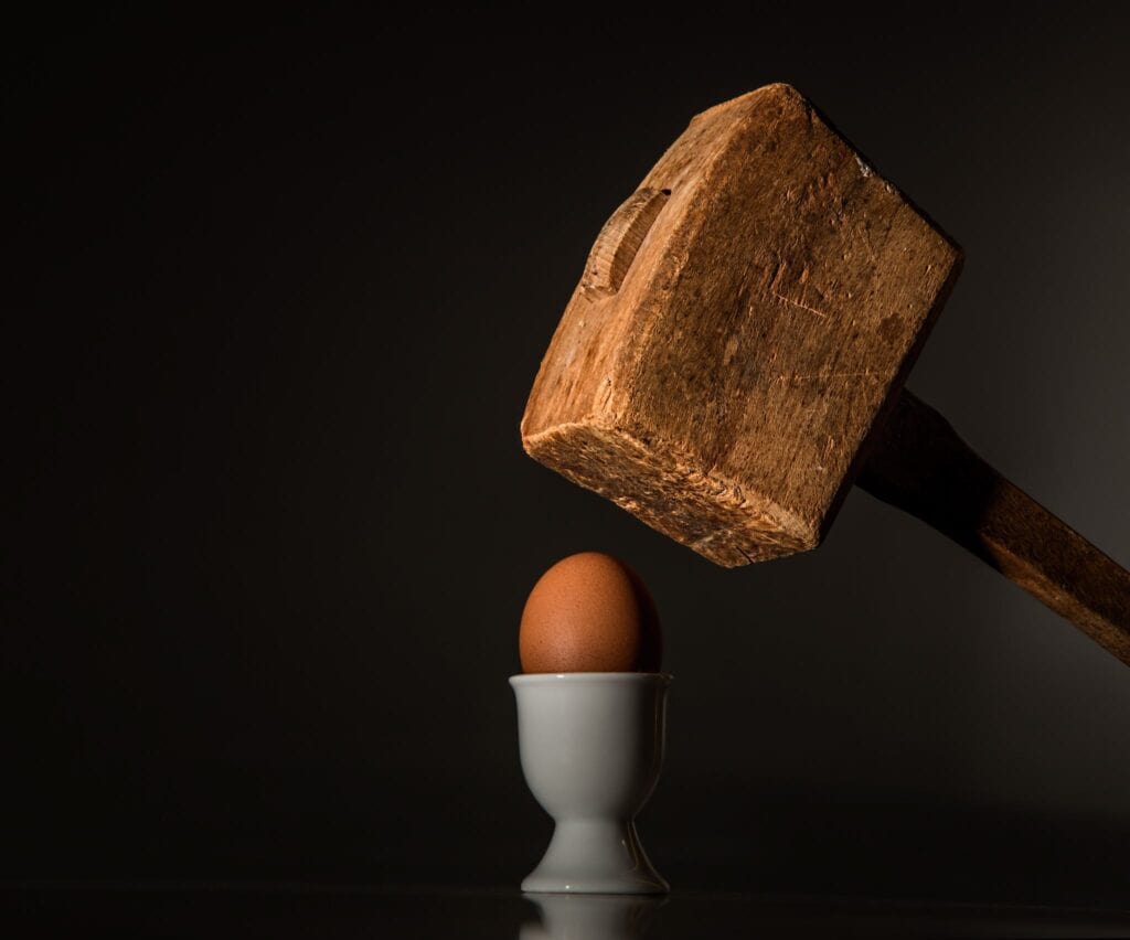 Writing emotions ~ Brown Wooden Mallet Near Brown Chicken Egg