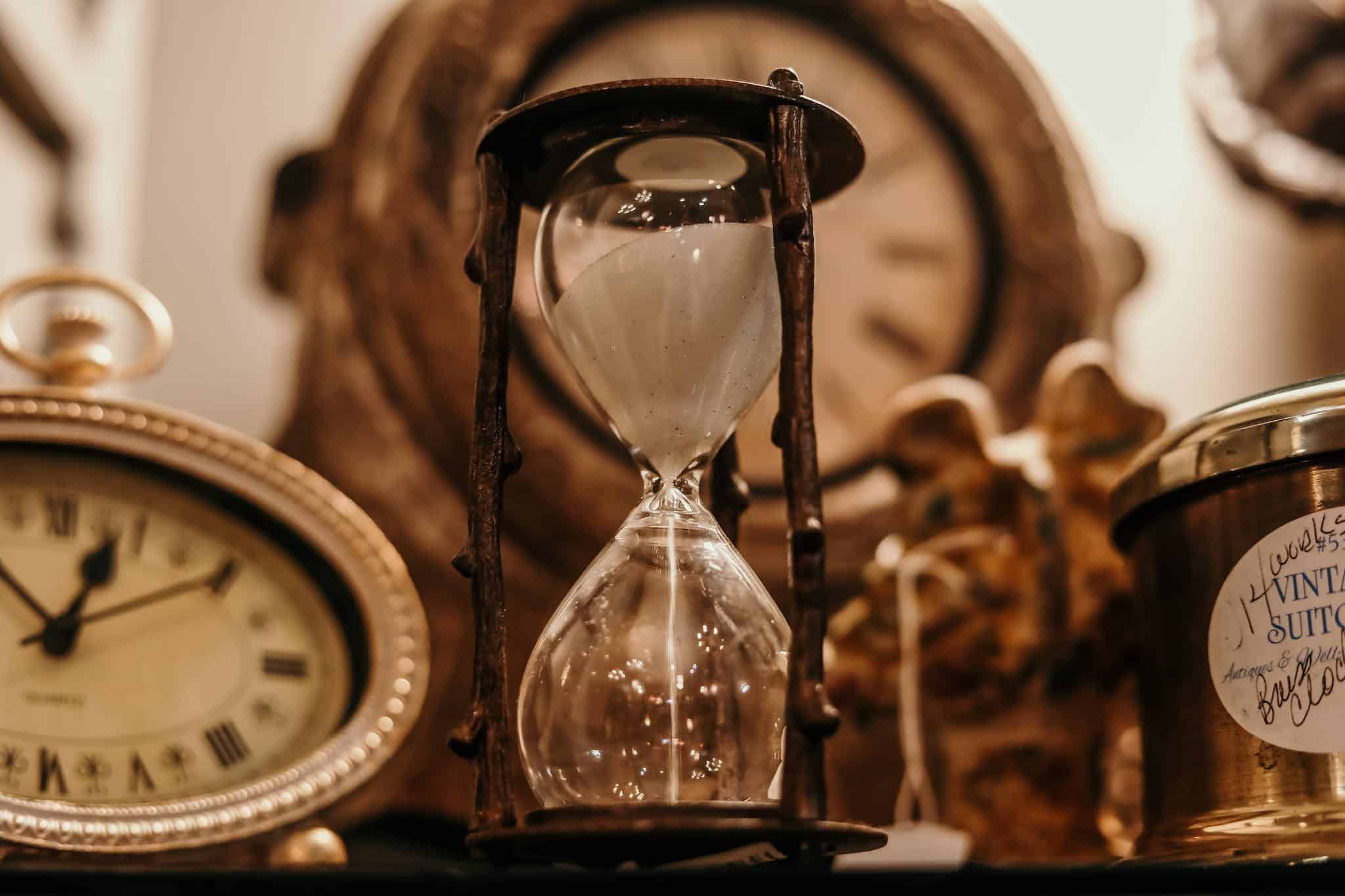 Daily Writing Prompt ~ Shallow Focus of Clear Hourglass