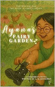 Children’s book cover showing Ayana in a fairy garden